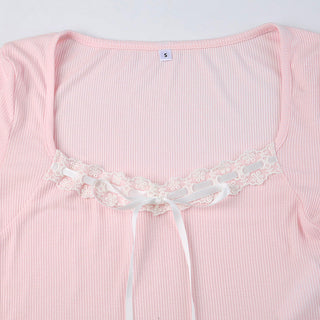 bow square neck top