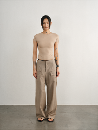 [UNAWARES] Old Money Merino Wool Adjustable Waist Suit Pants