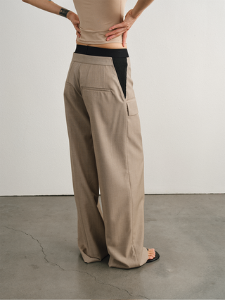 [UNAWARES] Old Money Merino Wool Adjustable Waist Suit Pants