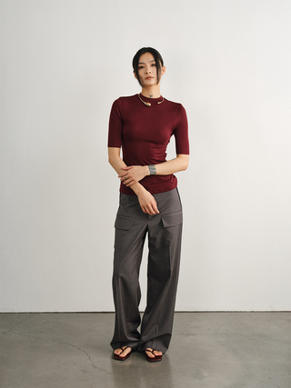 [UNAWARES] Old Money Merino Wool Adjustable Waist Suit Pants