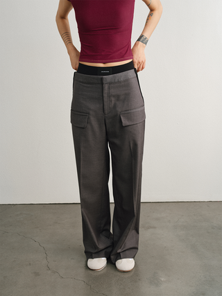 [UNAWARES] Old Money Merino Wool Adjustable Waist Suit Pants