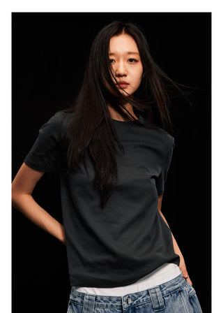 [UNAWARES] Pure Cotton Double-Sided Short-Sleeved T-Shirt