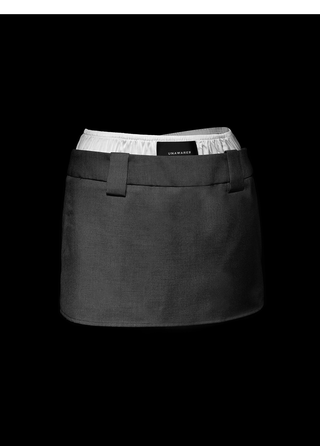 [UNAWARES] Double-Layer Waist Stitching Mini Skirt