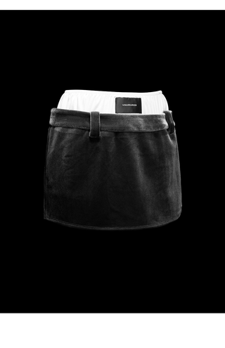 [UNAWARES] Double-Layer Waist Stitching Mini Skirt