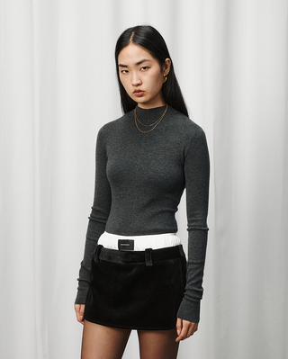 [UNAWARES] Double-Layer Waist Stitching Mini Skirt