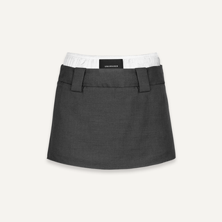 [UNAWARES] Double-Layer Waist Stitching Mini Skirt