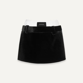 [UNAWARES] Double-Layer Waist Stitching Mini Skirt