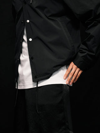 [UNAWARES] Zipper Inlaid Lapel Lightweight Waterproof Jacket