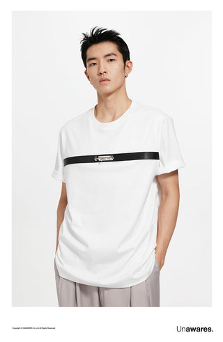 [UNAWARES] Comfortable Double-Sided Fabric Latch Buckle T-Shirt