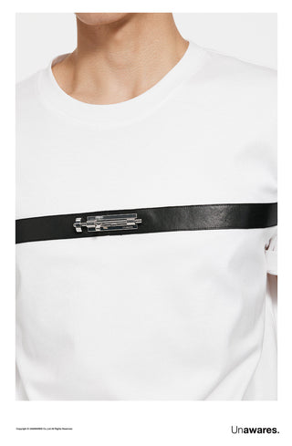 [UNAWARES] Comfortable Double-Sided Fabric Latch Buckle T-Shirt