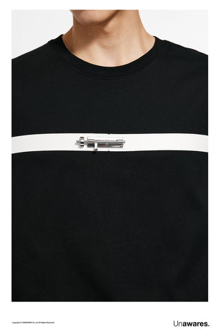 [UNAWARES] Comfortable Double-Sided Fabric Latch Buckle T-Shirt