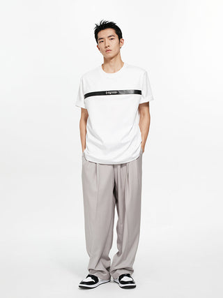 [UNAWARES] Comfortable Double-Sided Fabric Latch Buckle T-Shirt