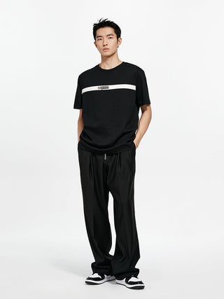 [UNAWARES] Comfortable Double-Sided Fabric Latch Buckle T-Shirt