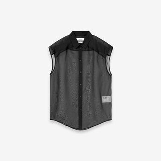 [UNAWARES] Double U Translucent Sleeveless Shirt