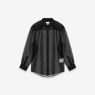 [UNAWARES] Double U Translucent Long Sleeve Shirt