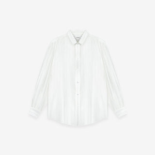 [UNAWARES] Double U Translucent Striped Long Sleeve Shirt