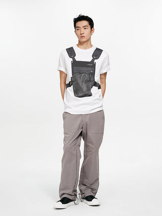 [UNAWARES] Cotton Double-Sided Fabric Vest Printed T-Shirt