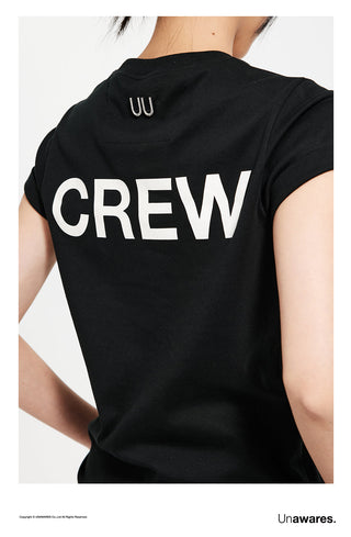 [UNAWARES] Custom Logo Double U Fold-Cover Cuff T-Shirt