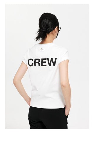 [UNAWARES] Custom Logo Double U Fold-Cover Cuff T-Shirt