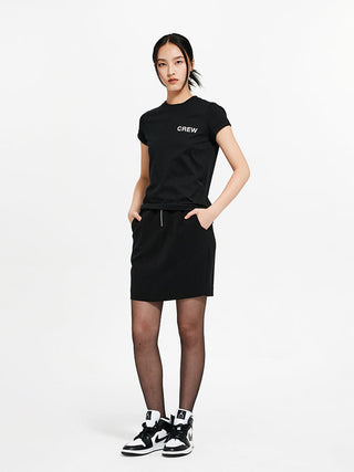 [UNAWARES] Custom Logo Double U Fold-Cover Cuff T-Shirt