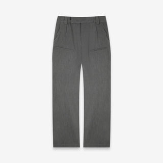 [UNAWARES] Custom Logo Tail Clamp Loose Slim-Fit Pants