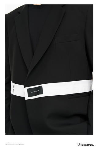 [UNAWARES] Waist Stitching Double-Breasted Casual Suit