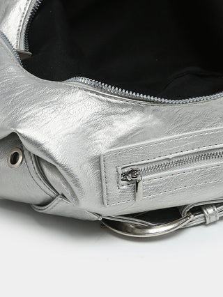 Y2K leather belt buckle bag