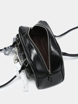 Silk belt bow new Boston shoulder bag