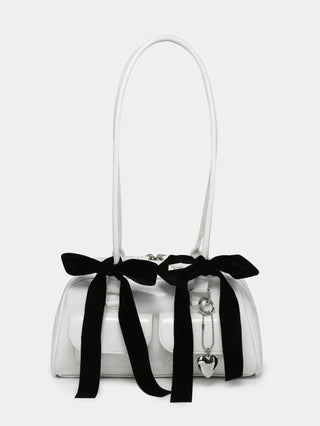 Silk belt bow new Boston shoulder bag