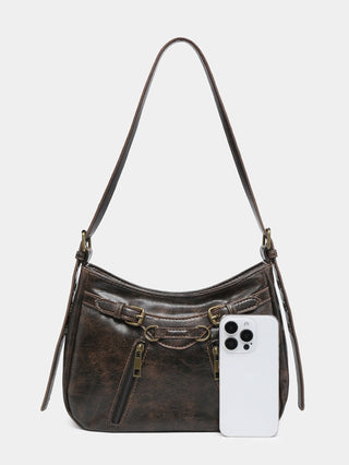 Y2K retro vintage leather bag