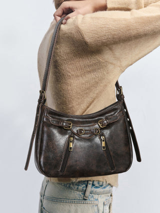 Y2K retro vintage leather bag