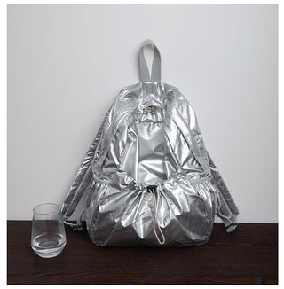 Drawstring fold backpacks