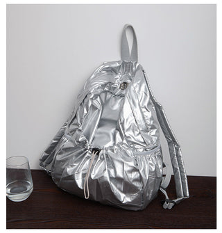 Drawstring fold backpacks