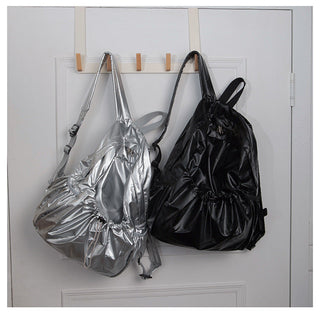 Drawstring fold backpacks