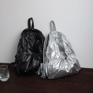 Drawstring fold backpacks