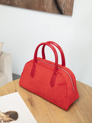 Suede large handbag