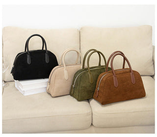 Suede large handbag