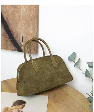 Suede large handbag