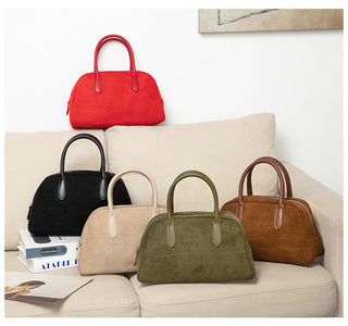 Suede large handbag