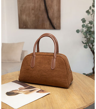 Suede large handbag