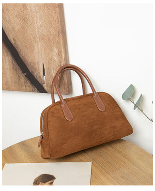 Suede large handbag