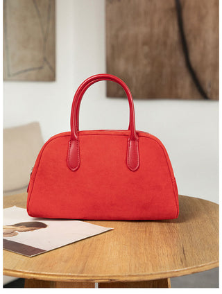 Suede large handbag