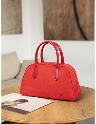 Suede large handbag