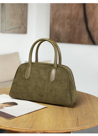 Suede large handbag