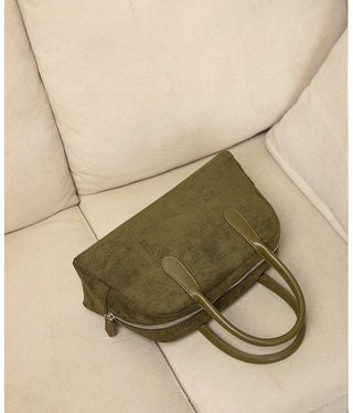 Suede large handbag