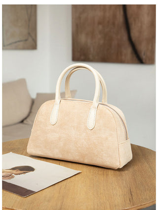 Suede large handbag