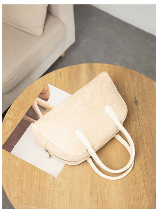 Suede large handbag