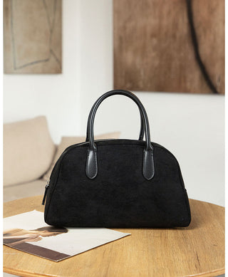 Suede large handbag