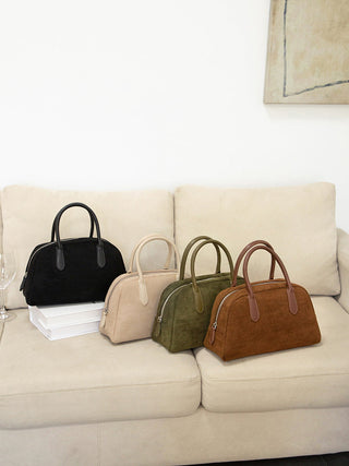 Suede large handbag