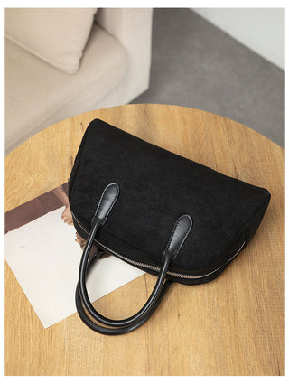 Suede large handbag